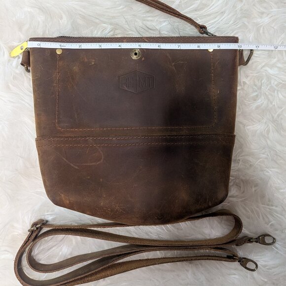 Pendleton Glacier Bay Stripe | Mini Fairfield Crossbody | Handmade Leather Purse - Picture 3 of 7